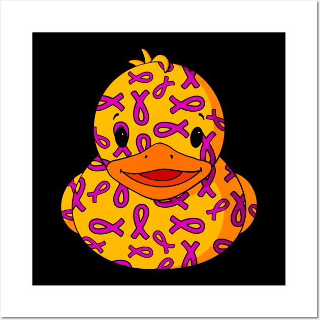 Ribbons Pattern Rubber Duck Wall Art by Alisha Ober Designs